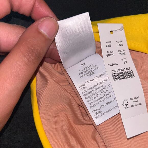 New NWT J. Crew Yellow High Rise Bikini Swim Bathing Suit Bottom Women's Size 3X - Picture 7 of 8